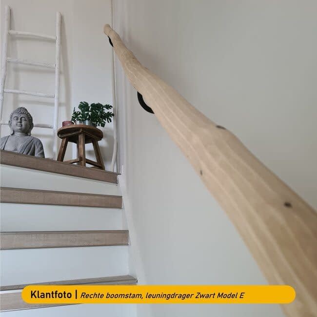 Houten boomstam trapleuning - Naturel