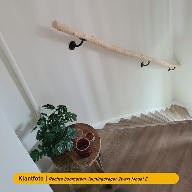 Houten boomstam trapleuning - Naturel