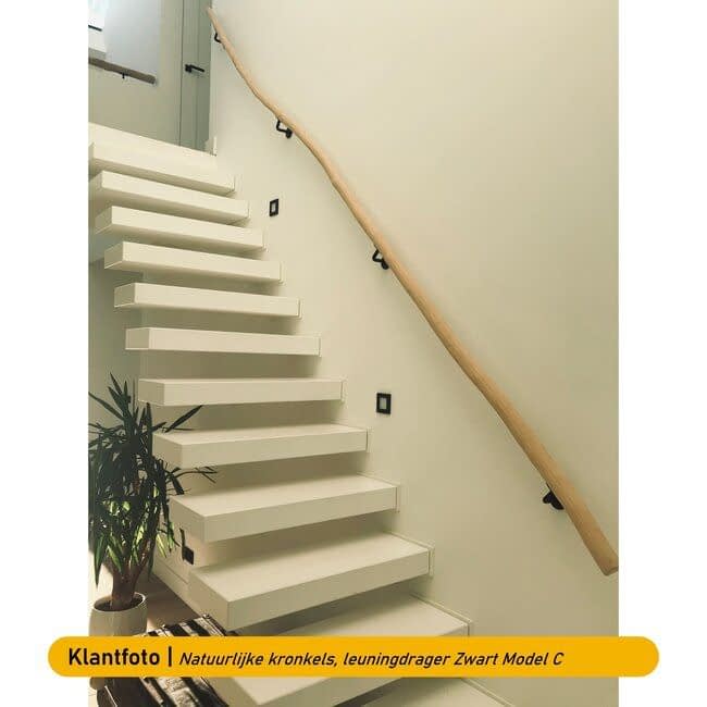 Houten boomstam trapleuning - Naturel