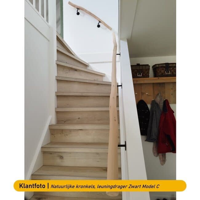 Houten boomstam trapleuning - Naturel