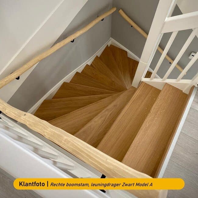 Houten boomstam trapleuning - Naturel