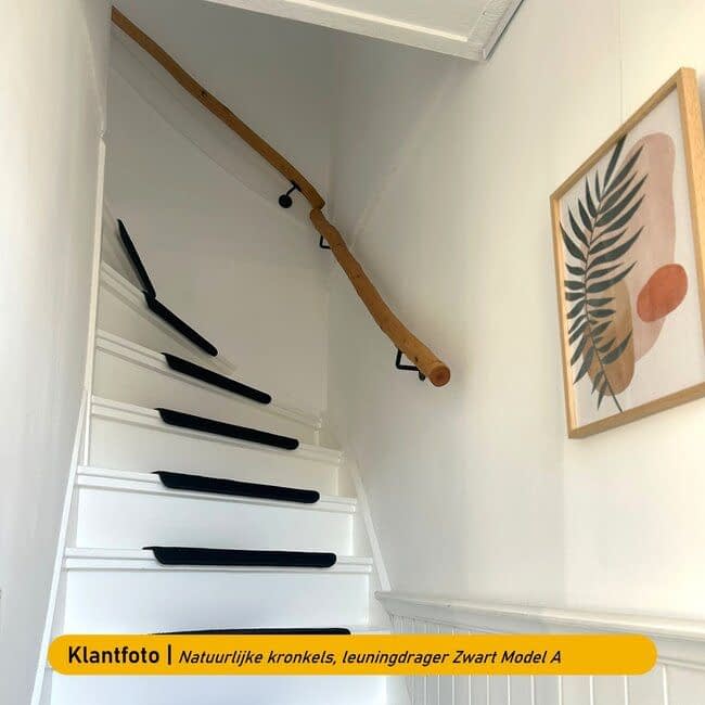 Houten boomstam trapleuning - Oak