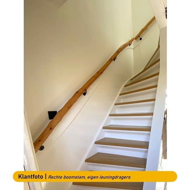 Houten boomstam trapleuning - Oak