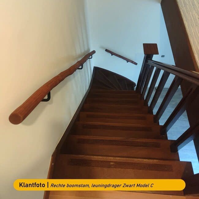 Houten boomstam trapleuning - Mahogany