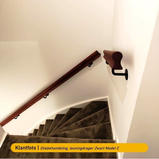 Mahonie houten trapleuning | Sleutelgat (44x75 mm)