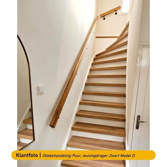 Eiken houten trapleuning | Sleutelgat (44x75 mm)