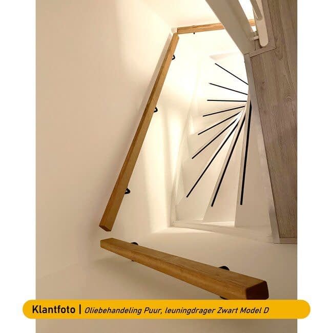 Eiken houten trapleuning | Rechthoekig (38x67 mm)