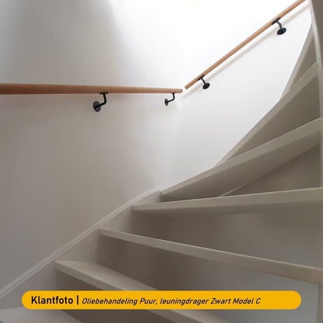 Eiken houten trapleuning | Rond (38 mm)