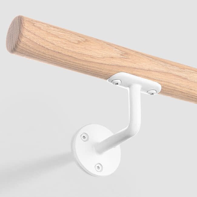 Witte leuningdrager - Model A (montage met schroeven)