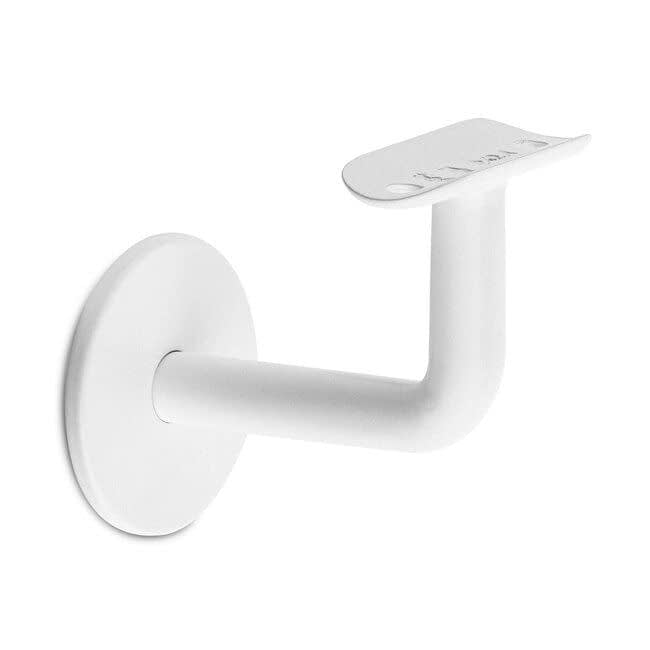 Witte leuningdrager - Model C (blinde montage met stokeind)