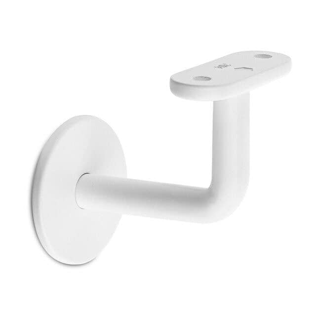 Witte leuningdrager - Model D (blinde montage met stokeind)