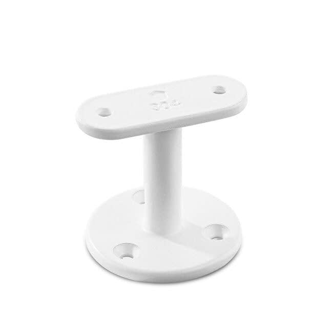 Witte leuningdrager Model H (montage met schroeven)