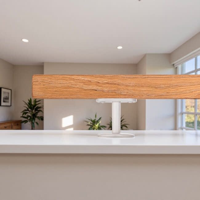 Witte leuningdrager - Model H (montage met schroeven)