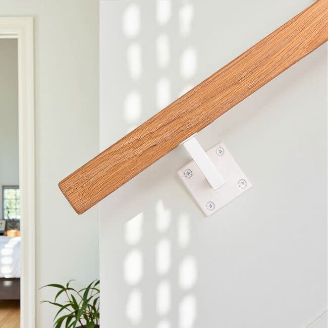 Witte leuningdrager - Model I (montage met schroeven)