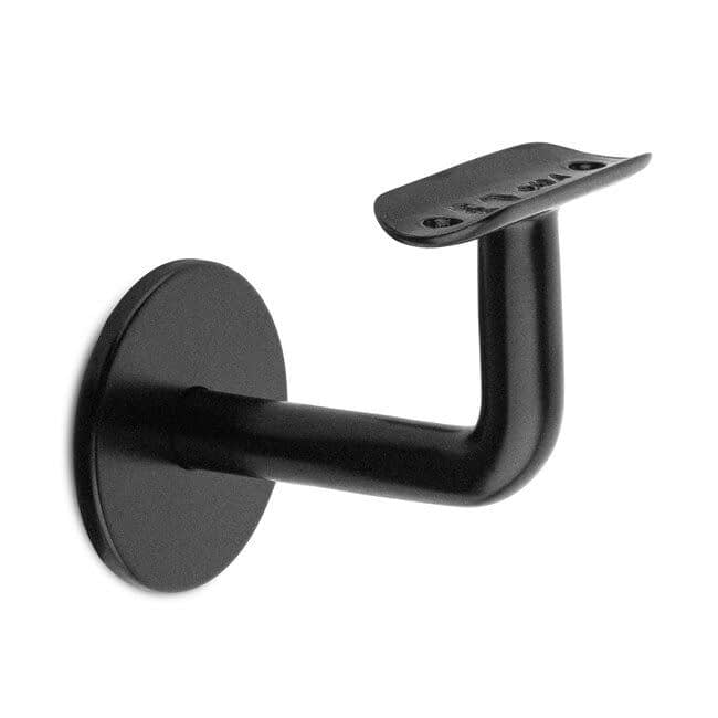 Zwarte leuningdrager - Model C (blinde montage met stokeind)