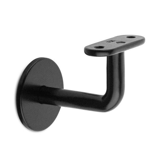 Zwarte leuningdrager - Model D (blinde montage met stokeind)