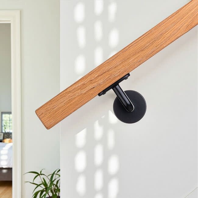 Zwarte leuningdrager - Model D (blinde montage met stokeind)