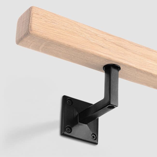 Zwarte leuningdrager - Model I  (montage met schroeven)