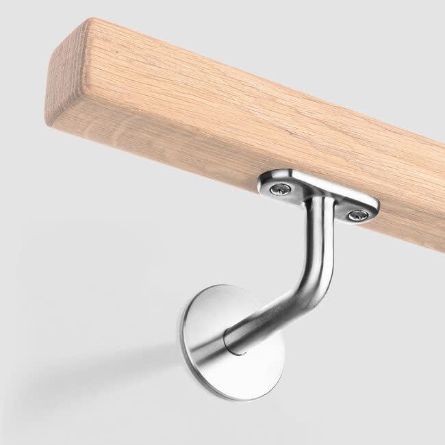 RVS leuningdrager - Model D (blinde montage met stokeind)