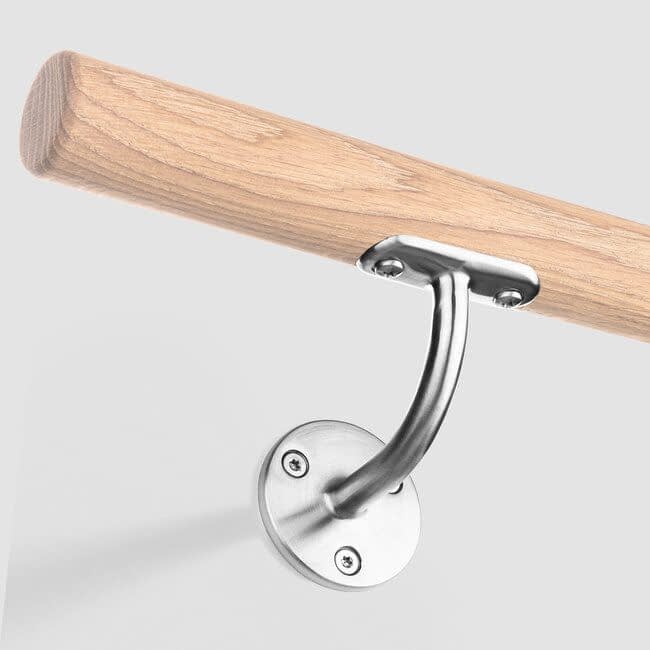 RVS leuningdrager - Model E  (montage met schroeven)