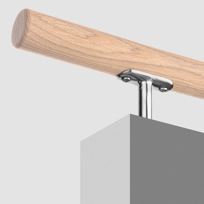 RVS leuningdrager - Model G (montage met schroeven)