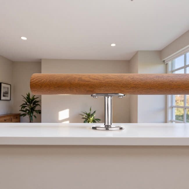 RVS leuningdrager - Model G (montage met schroeven)