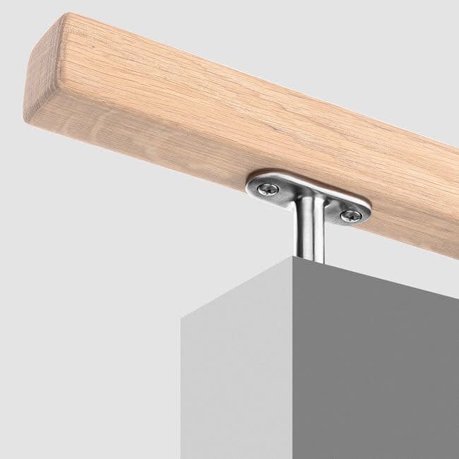 RVS leuningdrager - Model H (montage met schroeven)