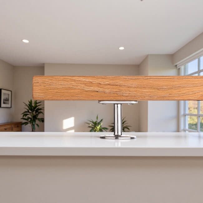 RVS leuningdrager - Model H (montage met schroeven)