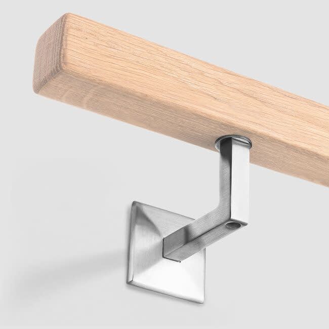 RVS leuningdrager - Model K (blinde montage met stokeind)