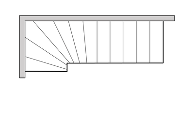 Trap met één bocht