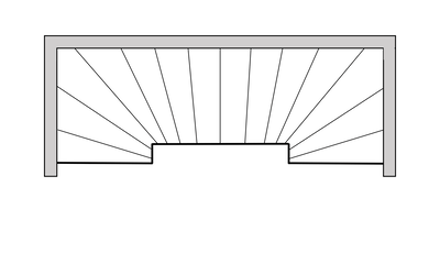 Trap met twee bochten
