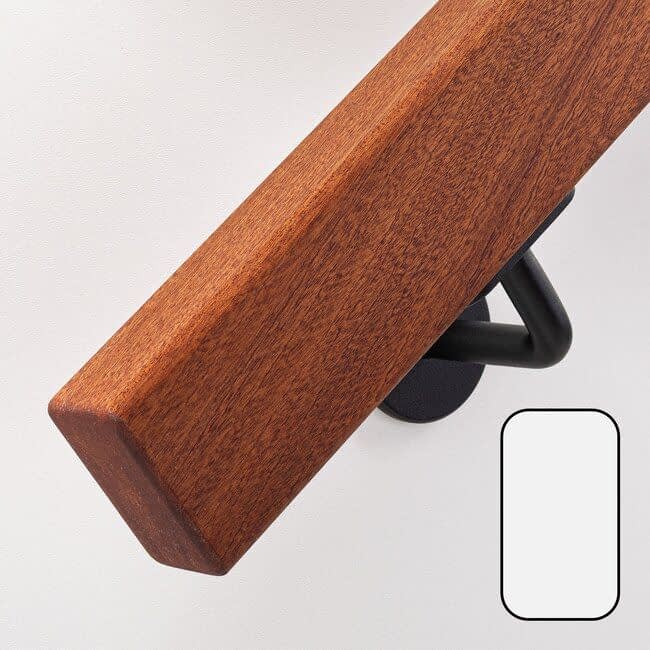 Mahonie houten trapleuning | Rechthoekig (38x67 mm)
