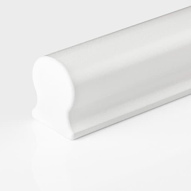 Wit hardhouten trapleuning | Sleutelgat (56x67 mm)