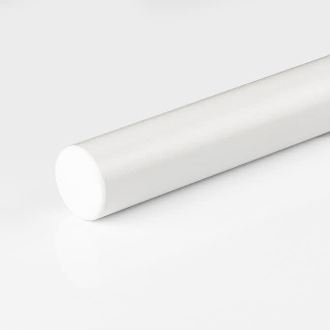 Wit hardhouten trapleuning | Rond (38 mm)