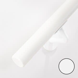 Wit hardhouten trapleuning | Rond (38 mm)