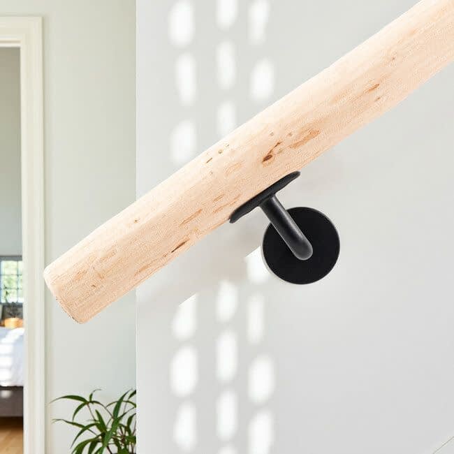 Houten boomstam trapleuning - Onbehandeld