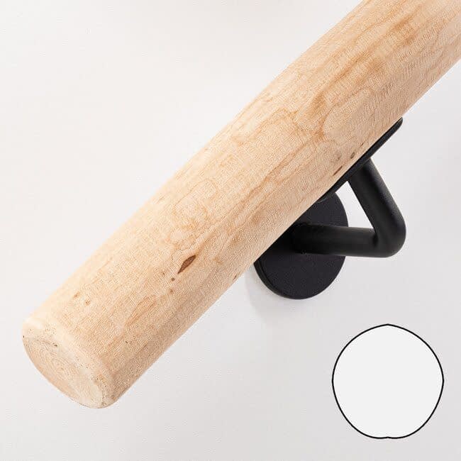 Houten boomstam trapleuning - Onbehandeld