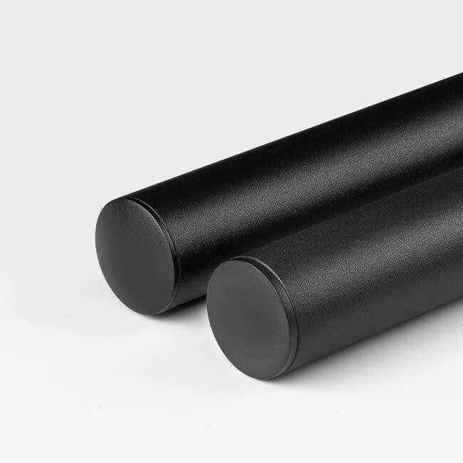 Zwarte stalen (rvs) trapleuning | Rond (42,4 mm)