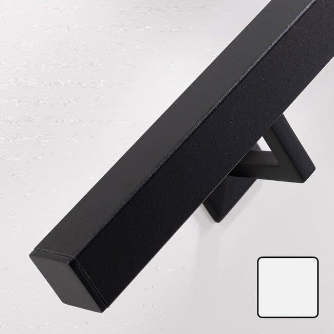 Zwarte stalen (rvs) trapleuning | Vierkant (40x40 mm)