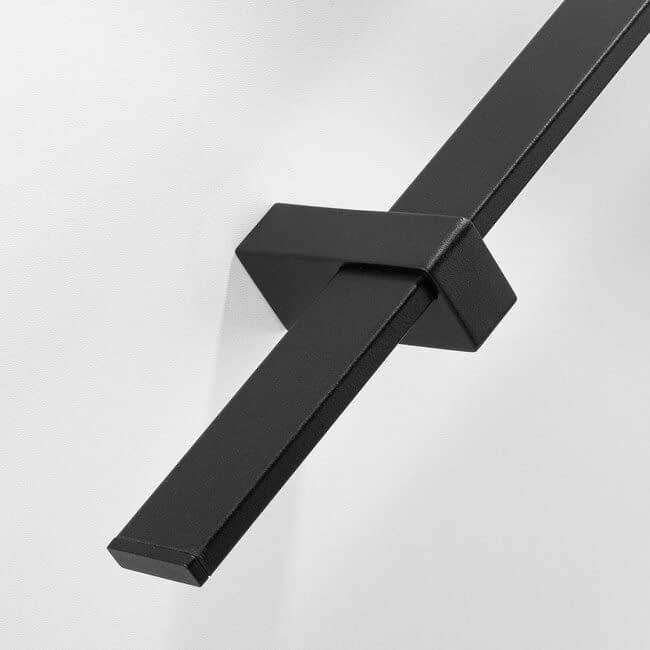 Zwarte stalen (rvs) trapleuning | Plat (40x10 mm)