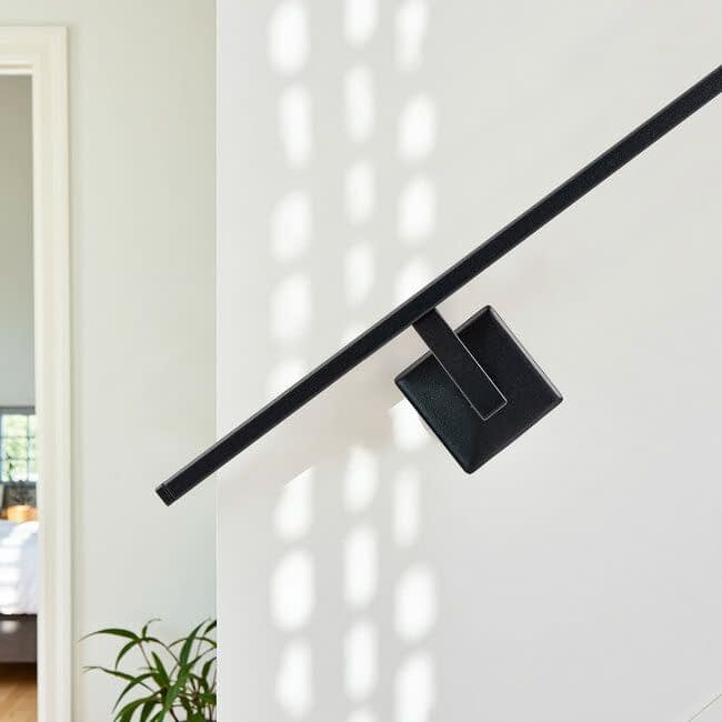 Zwarte stalen (rvs) trapleuning | Plat (40x10 mm)