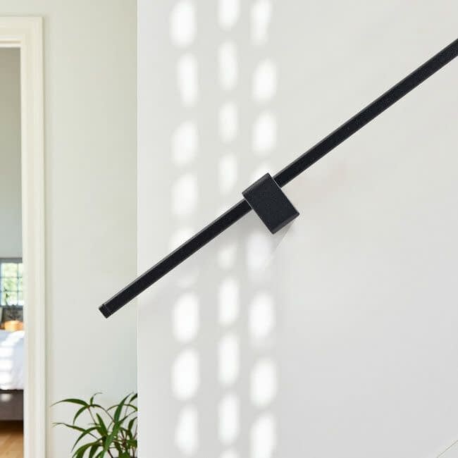 Zwarte stalen (rvs) trapleuning | Plat (40x10 mm)