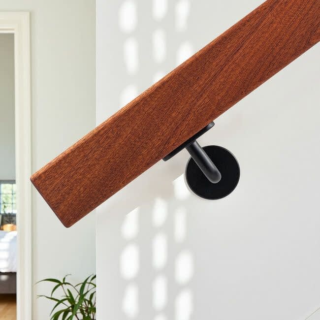 Mahonie houten trapleuning | Rechthoekig (38x67 mm)