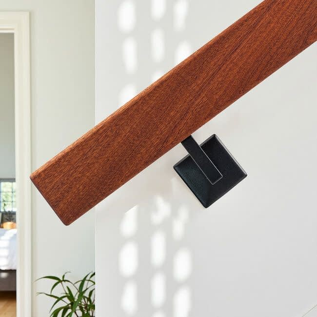 Mahonie houten trapleuning | Rechthoekig (38x67 mm)