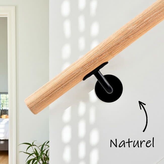 Eiken houten trapleuning | Rond (38 mm)