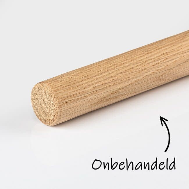 Eiken houten trapleuning | Rond (38 mm)