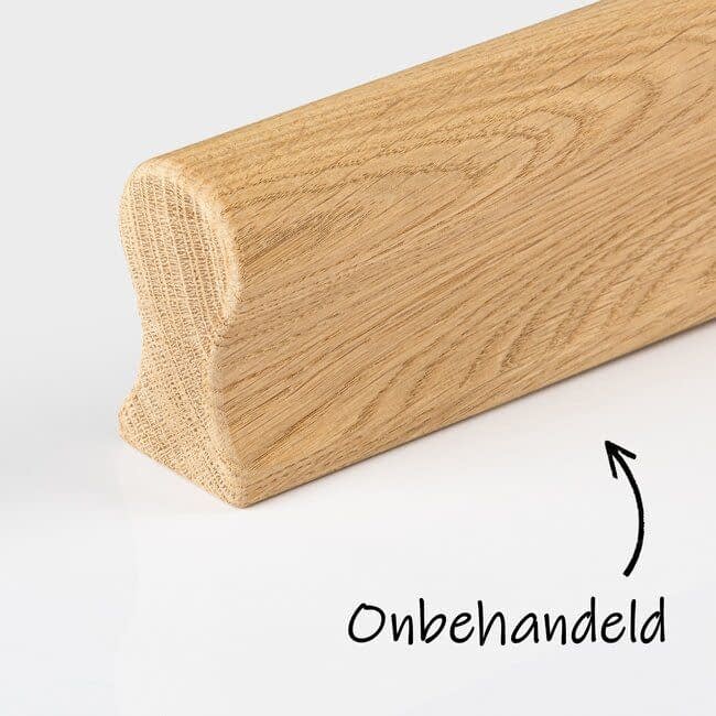 Eiken houten trapleuning | Sleutelgat (44x75 mm)