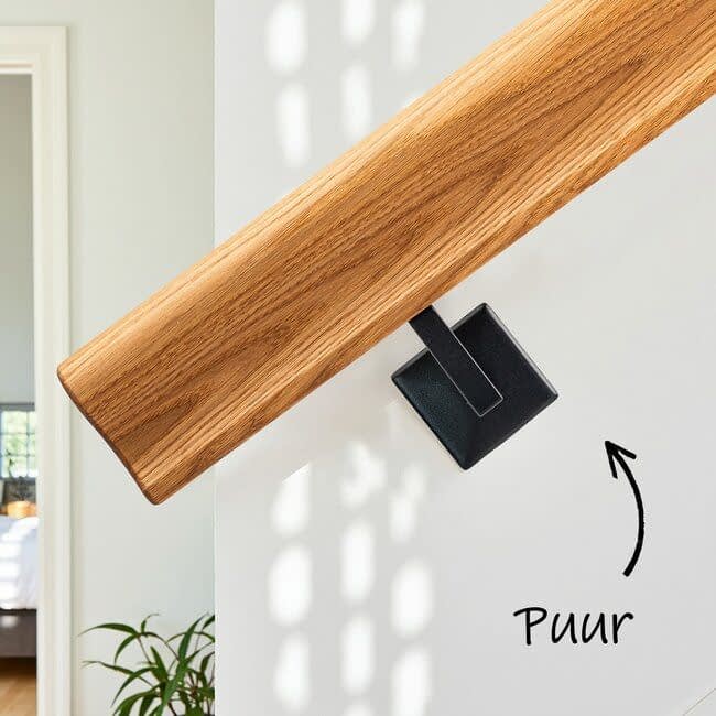 Eiken houten trapleuning | Sleutelgat (44x75 mm)