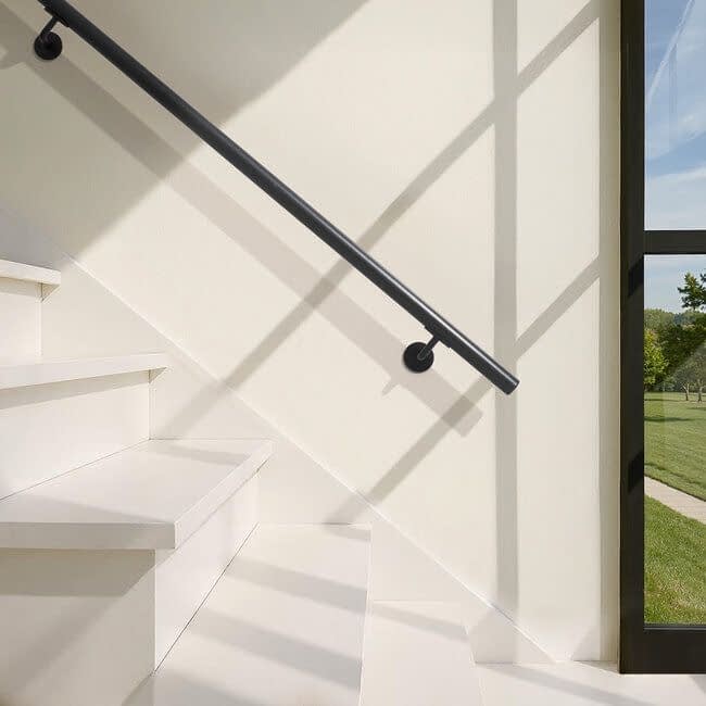 Zwart hardhouten trapleuning | Rond (38 mm)