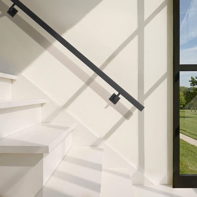 Zwarte stalen (rvs) trapleuning | Vierkant (40x40 mm)